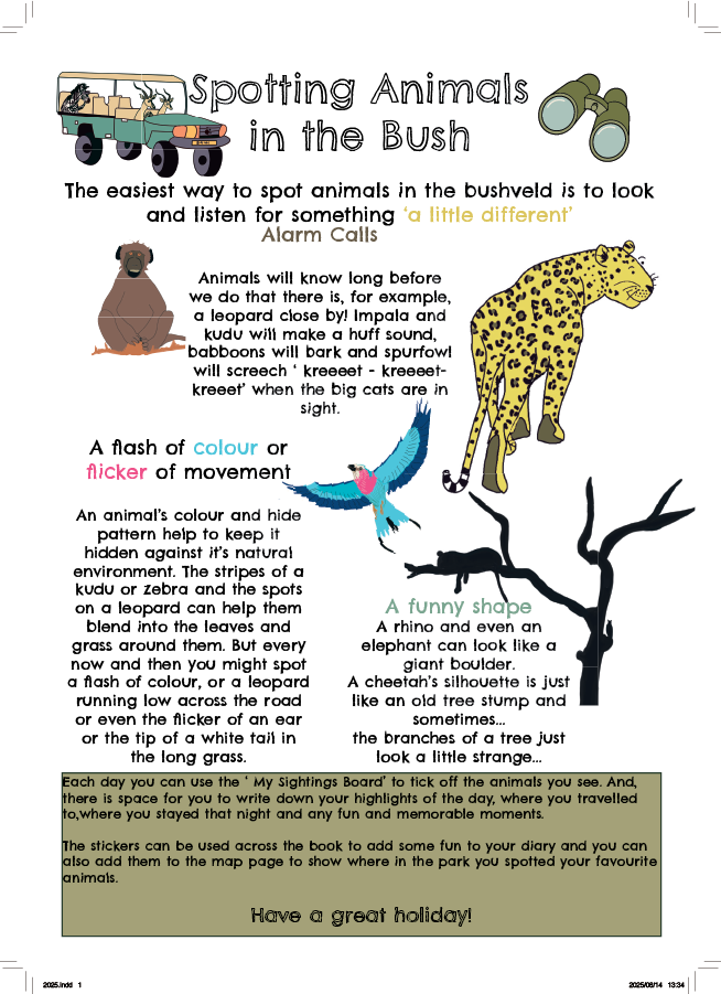 My Holiday Diary : Kruger Edition 2025